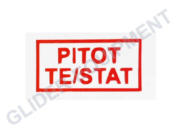 Warning/indication Placard \'Pitot/TE/Stat\' red [SR112385]